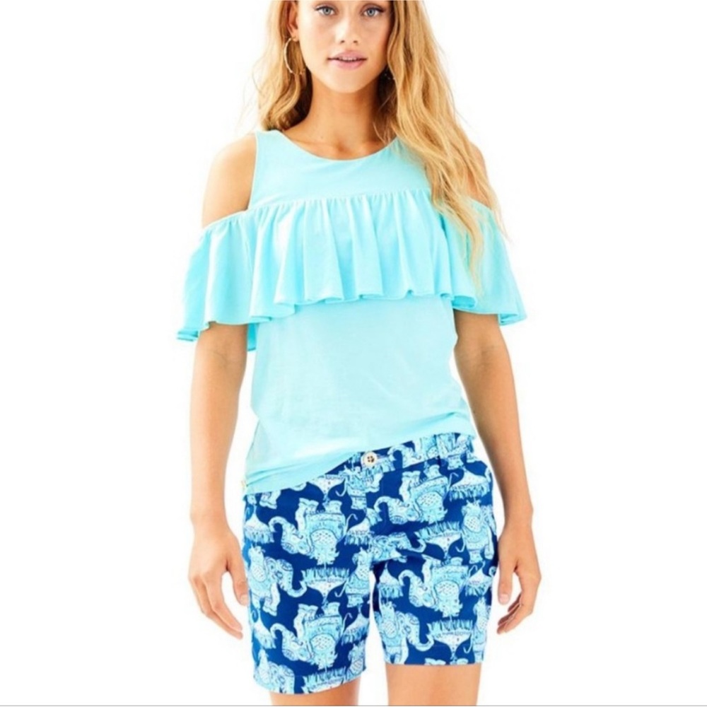 Lilly Pulitzer The Jayne Stretch Short Deep Indigo Joy Ride Size: 6